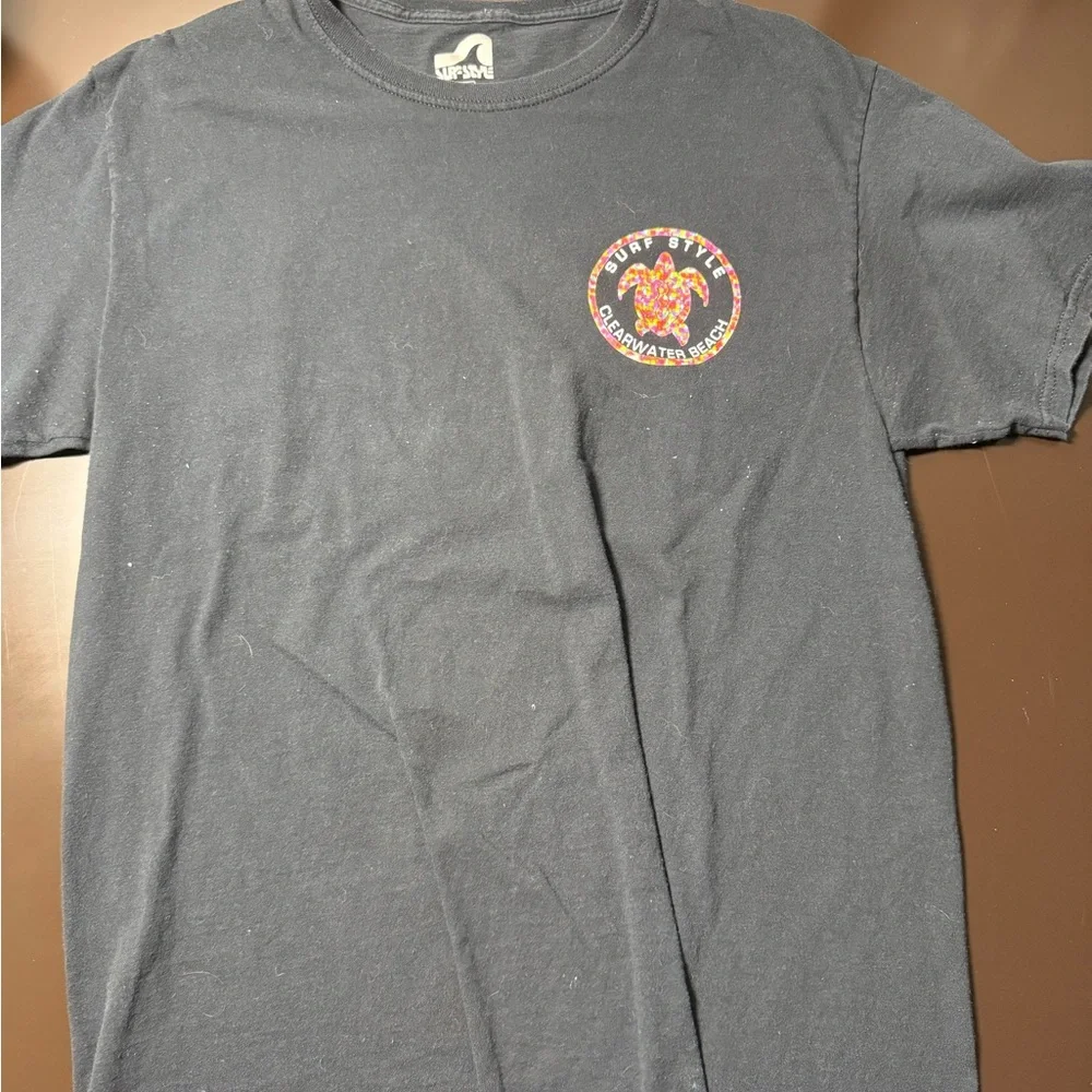 Surf Style Black Short Sleeve Tee - Picture 1 of 3